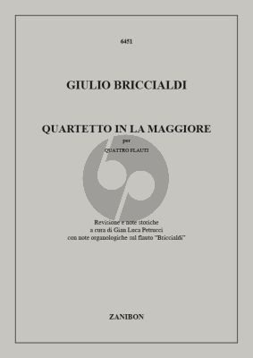 Briccialdi Quartetto A-major 4 Flutes (Score/Parts) (Gian-Luca Petrucci)