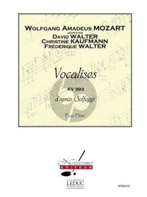 Mozart Vocalises KV 393 d'apres Solfeggi pour Flute (David Walter-Frederique Walter et Christine Kaufmann)