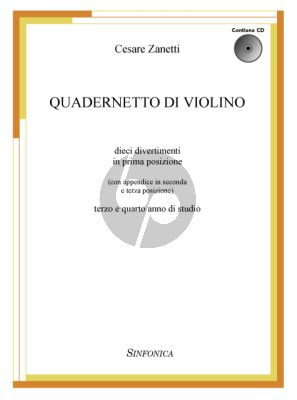 Zanetti Quadernetto di Violino (10 Divertiment in the first position) (Bk-Cd)