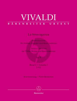 Vivaldi La Stravaganza Opus 4 Vol. 2 No. 1 - 6 Violin-Strings-Bc (piano reduction) (Bettina Schwemer)