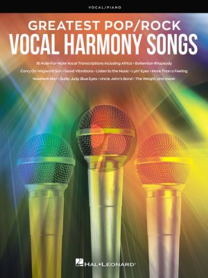 Greatest Pop/Rock Vocal Harmony Songs (Note-for-Note Vocal Transcriptions with Piano Accompaniment)