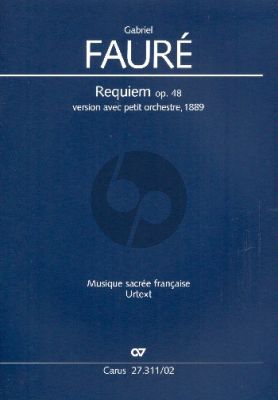 Faure Requiem Op.48 (Version 1889) Vocal Score with attachment (edited by Marc Rigaudière)