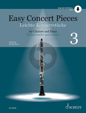 Easy Concert Pieces Vol. 3 Clarinet and Piano (14 Pieces from 4 Centuries) (Bk-Cd) (Rudolf Mauz)