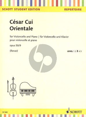 Cui Orientale Opus 50 No. 9 Violoncello und Klavier (Estelle Revaz)