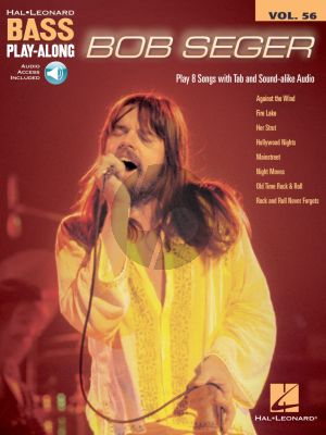 Seger 8 Songs Bass Play-Along Volume 56 (Book with Audio online)