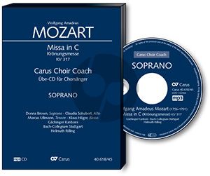 Mozart Krönungsmesse KV 317 SATB soli-SATB-Orchester Sopran Chorstimme CD (Carus Choir Coach) (Helmut Rilling)
