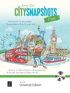 Rae City Snapshots for 1-2 flutes with CD or Piano accompaniment (Bk-Cd)