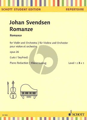 Svendsen Romanze Opus 26 Violine und Orchester Klavierauszug (Annette Seyfried)