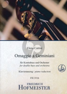 Cattini Ommagio a Geminiani Kontrabass und Orchester (Klavierauszug)