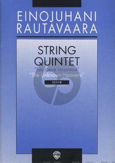 Rautavaara String Quintet "The Unknown Heavens" Score