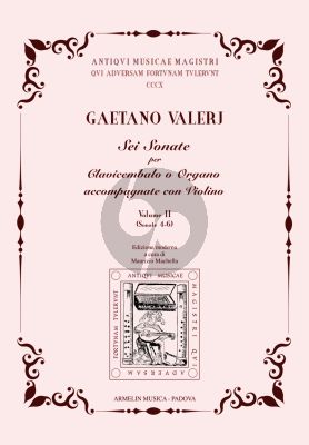 Valerj 6 Sonate per Clavicembalo o Organo accompagnate con Violino. Vol. 2 (Maurizio Machella)