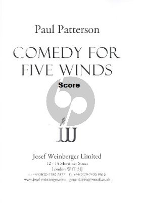 Comedy for 5 Winds Op.14 (1972) for Bassoon, Clarinet Flute Horn and Oboe