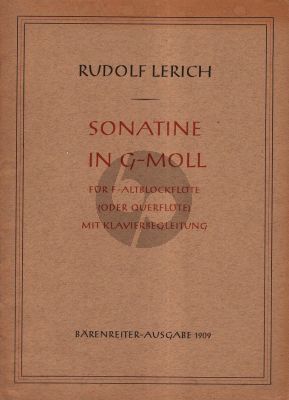 Lerich Sonatine g-moll für Altblockflöte oder Querflöte und Klavier