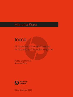 Kerer Tocco for Soprano and Saxophone Quartet (SATB) (Score/Parts)