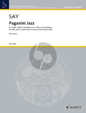 Say Paganini Jazz Opus 5c Violin-Piano-Double Bass-Percussion (Variations on the Caprice No.24 in the style of Modern Jazz) (Score/Parts)