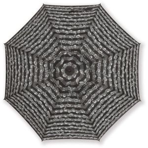 Paraplu Zwart met Witte Bladmuziek (Sheet Music Umbrella - Black)