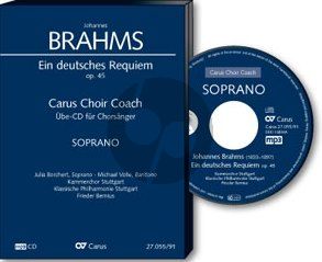 Brahms Ein deutsches Requiem Op. 45 Bass Chorstimme CD (Carus Choir Coach)