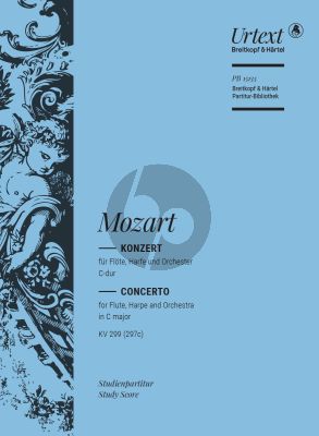 Mozart Konzert C-Dur KV 299 (297c) Flöte-Harfe und Orchester (Studienpartitur) (András Adorján)