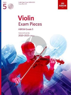 Album Violin Exam Pieces 2020-2023, ABRSM Grade 5 Solo Part with Piano and Cd