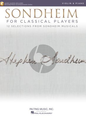 Sondheim for Classical Players for Violin and Piano (Book with Audio online)