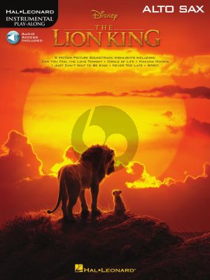 The Lion King for Alto Saxophone (Book with Audio online)