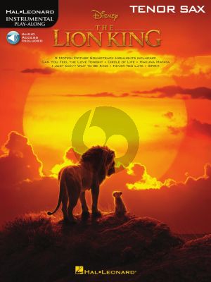 The Lion King for Tenor Saxophone (Book with Audio online)