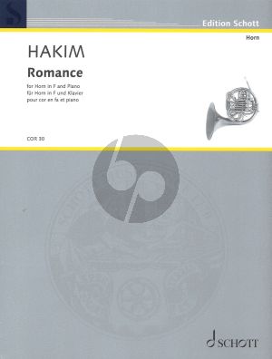 Hakim Romance for Horn in F and Piano