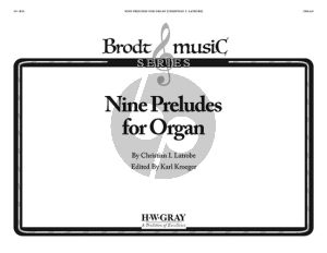 Latrobe 9 Preludes for Organ