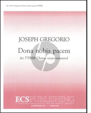 Gregorio Dona Nobis Pacem TTBBB a Cappella