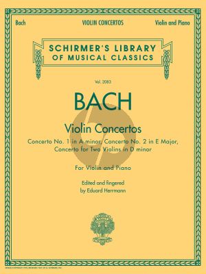 Bach - Violin Concertos Violin and Piano (edited by Eduard Herrmann)