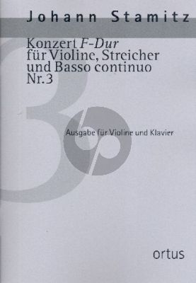 Stamitz Konzert F-dur No.3 Violine-Streicher-Bc (Klavierauszug) (Kuo-Hsiang Hung)
