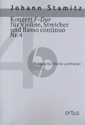Stamitz Konzert F-dur No.4 Violine-Streicher-Bc (Klavierauszug) (Kuo-Hsiang Hung)