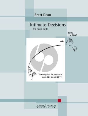 Dean Intimate Decisions Cello solo (transcr. by Zoltán Szabó)