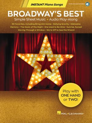 Broadway's Best - Instant Piano Songs (Simple Sheet Music + Audio Play-Along) (Book with Audio online)