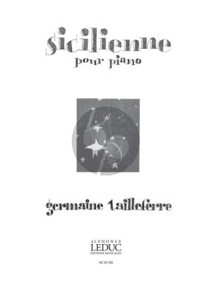 Tailleferre Sicilienne Piano solo