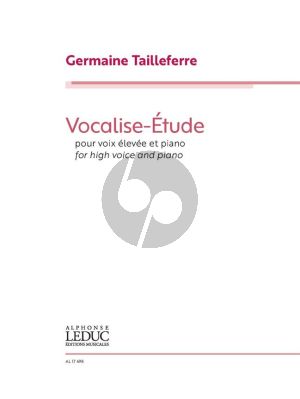 Tailleferre Vocalise Etude High Voice and Piano