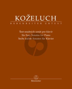 Kozeluch Six Easy Sonatas for Piano (Christopher Hogwood)