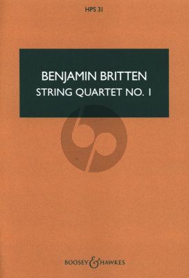 Britten String Quartet No.1 Op.25 D-Major Studyscore
