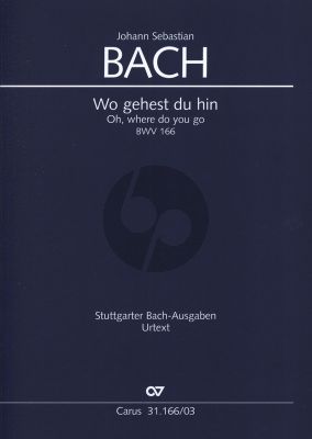 Bach Kantate BWV 166 Wo gehest du hin Klavierauszug (Deutsch/English) (Herausgeber Ute Poetzsch)