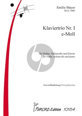 Mayer Klaviertrio No. 1 e-Moll Violin-Violoncello and Piano (Score/Parts)
