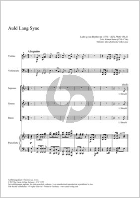 Beethoven Auld Lang Syne STB, Violin, Violoncello Piano Fullscore (Op. WoO 156,11, 2018)