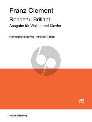 Clement Rondeau Brillant Op. 36 Violine solo with String Quartet (Score/Parts) (edited by Reinhard Goebel)