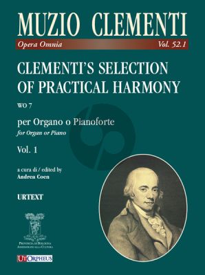 Clementi’s Selection of Practical Harmony WO 7 Vol. 1 for Organ or Piano
