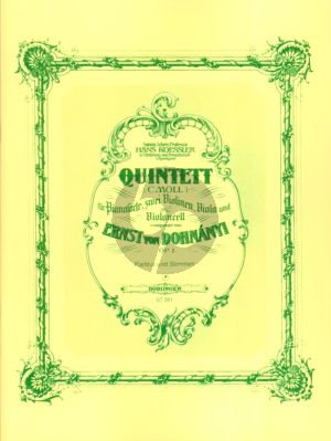 Dohnanyi Quintet No.1 c-moll Op.1 Piano-Strings Score/Parts