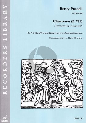 Purcell Chaconne F-Dur Z 731 3 Altblockflöten und Bc (Klaus Hofmann)