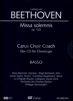 Beethoven Missa Solemnis D-dur Op.123 Bass Chorstimme CD (Carus Choir Coach)