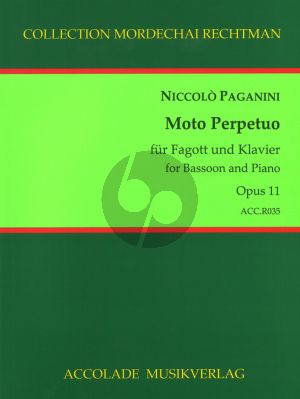 Paganini Moto Perpetuo Op. 11 Fagott und Klavier (arr. Mordegai Rechtman)