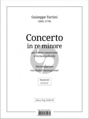 Tartini Konzert d-Moll D45 Violine und Streicher Stimmenset (2-2-1-1-1) (Herausgegeben von Rudolf Baumgartner)