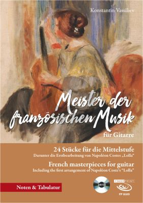 Album Meister der Französischen Musik fur Gitarre mit TAB (Buch mit Cd) (24 Stucke fur die Mittelstufe) (Herausgegeben von Konstantin Vassiliev)