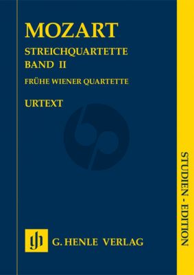 Mozart String Quartets Volume II Study Score ( KV 168 - 169- 170 - 171 - 172 - 173 ) (Early Viennese Quartets) (Editor Wolf-Dieter Seiffert)